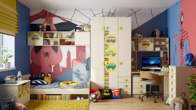 Детская комната Клаксон (Бежевый/корпус Клен) в Сургуте - surgut.katalogmebeli.com | фото