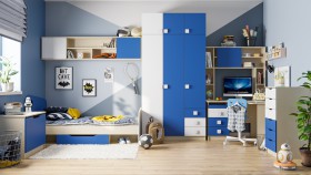 Детская комната Скай (Синий/Белый/корпус Клен) в Сургуте - surgut.katalogmebeli.com | фото 1