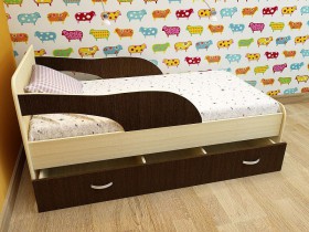 Кровать детская Максимка Млечный дуб/Венге в Сургуте - surgut.katalogmebeli.com | фото
