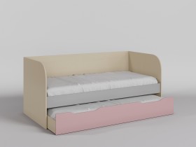 Диван-кровать Грэйси (Розовый/Серый/корпус Клен) в Сургуте - surgut.katalogmebeli.com | фото