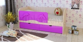 Друзья Кровать детская 2 ящика 1.8 Фиолетовый глянец в Сургуте - surgut.katalogmebeli.com | фото