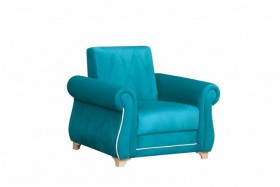 Кресло для отдыха "Порто" (велюр киви бирюза / микровельвет крем) в Сургуте - surgut.katalogmebeli.com | фото