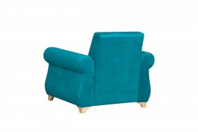 Кресло для отдыха "Порто" (велюр киви бирюза / микровельвет крем) в Сургуте - surgut.katalogmebeli.com | фото 4