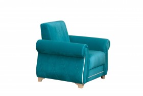 Кресло для отдыха "Порто" (велюр киви бирюза / микровельвет крем) в Сургуте - surgut.katalogmebeli.com | фото 7