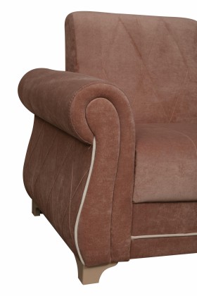 Кресло для отдыха "Порто" (велюр киви корица / микровельвет крем) в Сургуте - surgut.katalogmebeli.com | фото 3