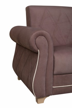 Кресло для отдыха "Порто" (велюр текстура лиловый / микровельвет крем)/осн. в Сургуте - surgut.katalogmebeli.com | фото 6
