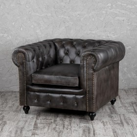 Кресло кожаное Лофт Честер (акация) в Сургуте - surgut.katalogmebeli.com | фото