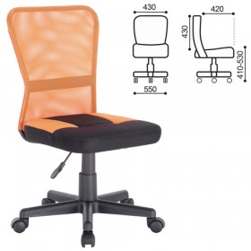 Кресло компактное BRABIX Smart MG-313 (черный, оранжевый) в Сургуте - surgut.katalogmebeli.com | фото 1