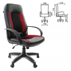 Кресло офисное BRABIX Strike EX-525 (черно-красный) в Сургуте - surgut.katalogmebeli.com | фото