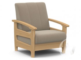 Кресло для отдыха Омега (бук лак/CATANIA LATTE) в Сургуте - surgut.katalogmebeli.com | фото 1