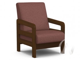 Кресло отдыха Вега-34 (орех лак/UNO BERRY) в Сургуте - surgut.katalogmebeli.com | фото