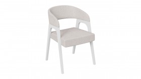 Кресло «Техас 1» (Белый матовый/Шенилл Estetica Vanille №220) в Сургуте - surgut.katalogmebeli.com | фото
