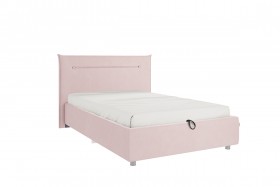 Кровать 1,2 Альба (Нежно-розовый велюр/под-мех) в Сургуте - surgut.katalogmebeli.com | фото