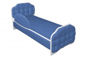 Кровать 170 Атлет 29 Синий (мягкий бортик) в Сургуте - surgut.katalogmebeli.com | фото