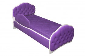 Кровать 180 Гармония 32 Фиолетовый (мягкий бортик) в Сургуте - surgut.katalogmebeli.com | фото