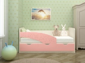 Кровать Бабочки 1,6м (Розовый металлик) в Сургуте - surgut.katalogmebeli.com | фото