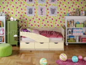 Кровать Бабочки 1,6м (Ваниль матовый) в Сургуте - surgut.katalogmebeli.com | фото