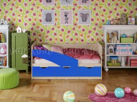 Кровать Бабочки 2,0м (Синий матовый) в Сургуте - surgut.katalogmebeli.com | фото