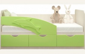 Кровать детская 1,8м Дельфин (Салатовый металлик) в Сургуте - surgut.katalogmebeli.com | фото