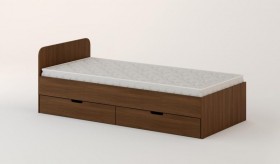 Кровать с ящиками 900 (Орех темный) в Сургуте - surgut.katalogmebeli.com | фото