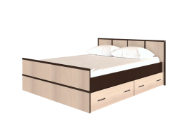 Кровать Сакура с настилом и ящиками 1,4 (Венге/Лоредо) в Сургуте - surgut.katalogmebeli.com | фото