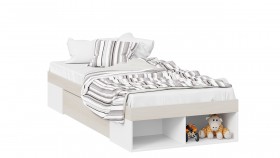 Кровать «Сканди» с ящиком Дуб Гарден/Белый в Сургуте - surgut.katalogmebeli.com | фото