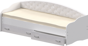 Кровать Софа-7 с мягкой спинкой (800х1900) Белый в Сургуте - surgut.katalogmebeli.com | фото