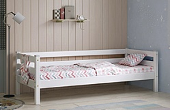Кровать Соня Вариант 2 с задней защитой Белый полупрозрачный в Сургуте - surgut.katalogmebeli.com | фото 1