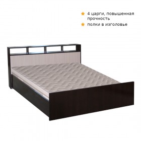 Кровать ТРОЯ 900 Венге-Дуб бел. в Сургуте - surgut.katalogmebeli.com | фото