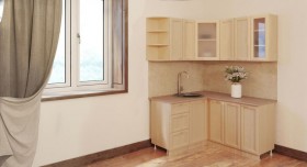 Угловая кухня Рамочная 1500х1400 мм (Беленый дуб) в Сургуте - surgut.katalogmebeli.com | фото 3