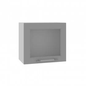 Квадро ВПГС 500 шкаф верхний горизонтальный со стеклом высокий (Железо/корпус Серый) в Сургуте - surgut.katalogmebeli.com | фото