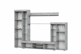 Мебель для гостиной МГС 5 Цемент светлый / Белый в Сургуте - surgut.katalogmebeli.com | фото 4
