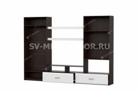 Мебель для гостиной МГС 7 Исполнение 1 Дуб Венге/Белый глянец в Сургуте - surgut.katalogmebeli.com | фото