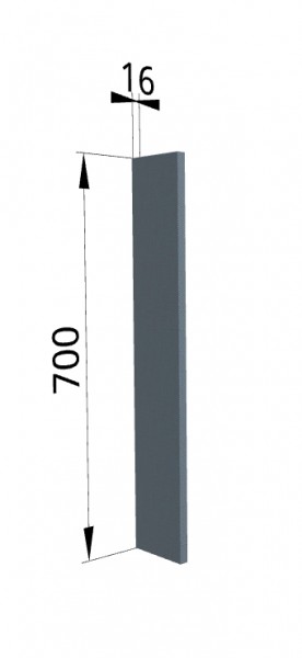 Панель торцевая ПТ 400 Квадро (для шкафа торцевого верхнего) Лунный свет в Сургуте - surgut.katalogmebeli.com | фото