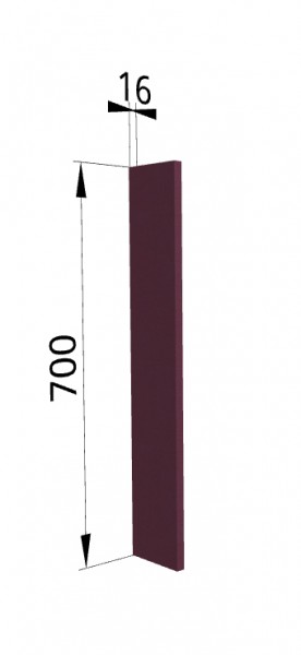 Панель торцевая ПТ 400 Квадро (для шкафа торцевого верхнего) Виноград в Сургуте - surgut.katalogmebeli.com | фото