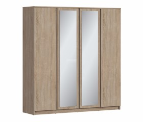 Веста СБ-3082 Шкаф 4х дверный с зеркалами Дуб Сонома в Сургуте - surgut.katalogmebeli.com | фото