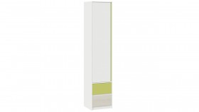 Шкаф для белья комбинированный «Сканди» Дуб Гарден/Белый/Зеленый в Сургуте - surgut.katalogmebeli.com | фото