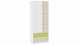 Шкаф для одежды комбинированный «Сканди» Дуб Гарден/Белый/Зеленый в Сургуте - surgut.katalogmebeli.com | фото