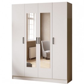 Шкаф комбинированный Ларс (1,6) белый в Сургуте - surgut.katalogmebeli.com | фото