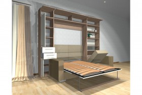 Шкаф-кровать с диваном Каролина в Сургуте - surgut.katalogmebeli.com | фото 3