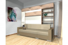 Шкаф-кровать с диваном Каролина в Сургуте - surgut.katalogmebeli.com | фото 4
