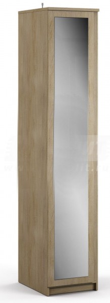 Веста СБ-2260 Шкаф 1 дверный с зеркалом Дуб Сонома в Сургуте - surgut.katalogmebeli.com | фото