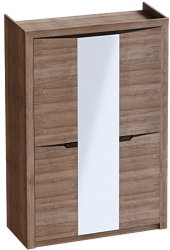 Шкаф трехдверный Соренто Дуб стирлинг/Кофе структурный матовый в Сургуте - surgut.katalogmebeli.com | фото 1