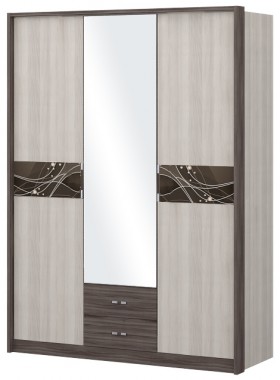 Шкаф трехстворчаты с зеркалом Шк68.1 Николь в Сургуте - surgut.katalogmebeli.com | фото