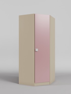 Шкаф угловой (угловая секция) Грэйси (Розовый/корпус Клен) в Сургуте - surgut.katalogmebeli.com | фото