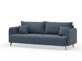 Валериан диван трёхместный прямой Синий, ткань RICO FLEX 101 в Сургуте - surgut.katalogmebeli.com | фото